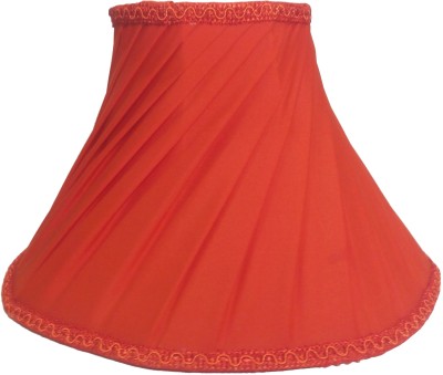 

RDC 10" Round Slanting Pleated Orange with Lace Border - B22 Holder Ring Size Table Lamps Lamp Shade(Cotton)