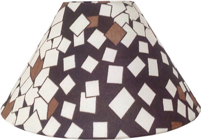 

RDC 10" Round Brown Checks Designer - B22 Holder Ring Size Table Lamps Lamp Shade(Cotton, Plastic)