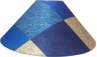 

RDC 13" Round Blue Brown Checks Designer - B22 Holder Ring Size Table Lamps Lamp Shade(Cotton, Plastic)