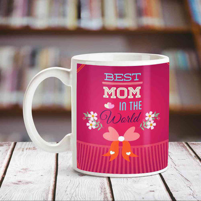 

Huppme Best Mom In The World White 350 ml Ceramic Mug(350 ml)