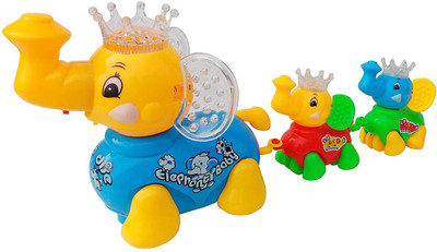 

SOFTA RETAIL Elephant Family With Two Baby Musical(Multicolor)