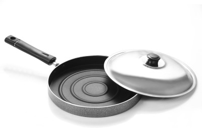 

Sumeet 2.6mm Nonstick Multy Purpose Pizza NA Pan 23 cm diameter with Lid(Aluminium, Non-stick), Silver