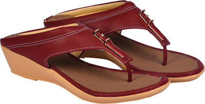 Jade Women Maroon Wedges