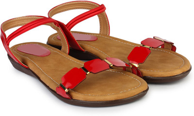 

Do Bhai Women Red Flats