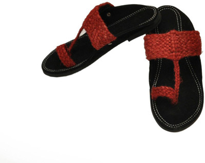 

KOLHAPURI Men Red Sandals