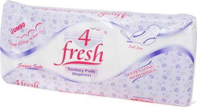 

4 Fresh Ultra XXXL With Wings Gel Technology Sanitary Pad(Pack of 21)