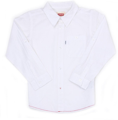 

Levi's Boys Solid Casual White Shirt