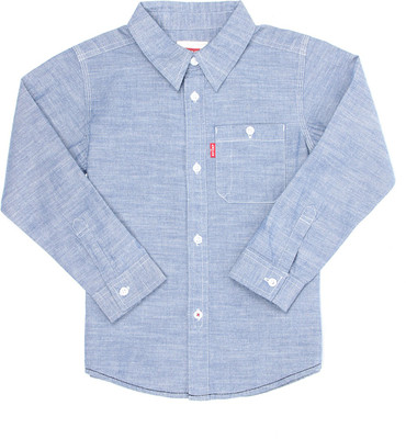 

Levi's Boys Solid Casual Blue Shirt