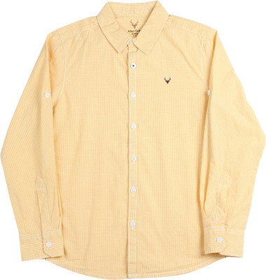 

Allen Solly Junior Boys Checkered Casual Yellow Shirt