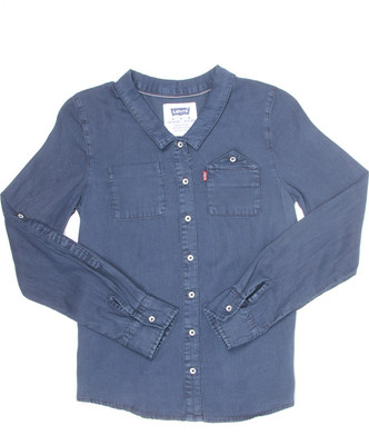 

Levi's Girls Solid Casual Dark Blue Shirt
