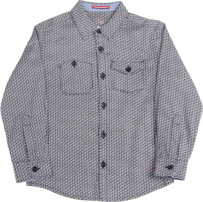 

Allen Solly Junior Boys Printed Casual Blue Shirt, Navy