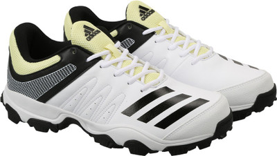 

ADIDAS HOWZAT IND Cricket Shoes For Men(White, Ftwwht/cblack/iceyel