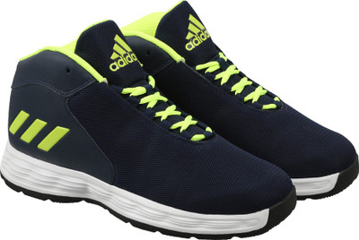 

ADIDAS HOOPSTA Basketball Shoes For Men(Navy, Green, Conavy/syello