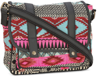 

People Women Casual Multicolor Canvas Sling Bag