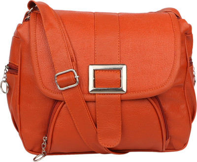 

Anushka Collection Women Casual Orange PU Sling Bag