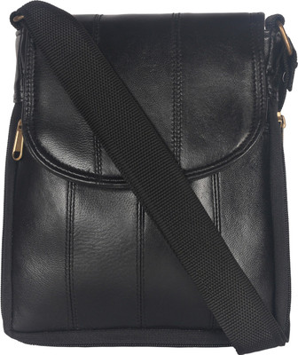 

Margaux Men & Women Casual Black Genuine Leather Sling Bag