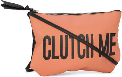 

People Women Pink, Black PU Sling Bag, Black;pink