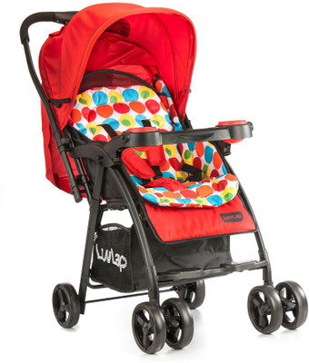 

LuvLap Joy Baby Stroller - Printed Red Stroller(3, Multicolor)