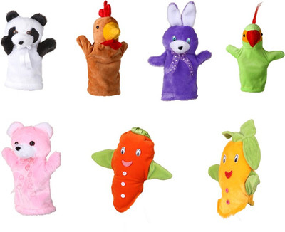 

Deals India Deals India Panda, Parrot,Hen, Teddy, Bunny, Carrot, Mango hand puppet combo (set of 7) (25x15x5) - 25 cm(Multicolor)
