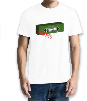 bakLOL Graphic Print Men Round Neck Grey T-Shirt