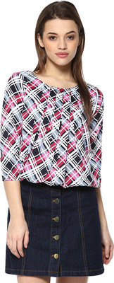 MAYRA Casual 3/4 Sleeve Printed Women Multicolor Top