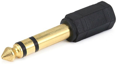 

Monoprice TV-out Cable 6.35mm (1/4 Inch) Stereo Plug to 3.5mm Stereo Jack Adapter - Gold Plated(Black, For Home Theater)