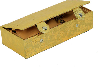 

Kuber Industries Jewellery Box (Hard Board Material)Wedding Collection Gift Make up Vanity Box(Golden)