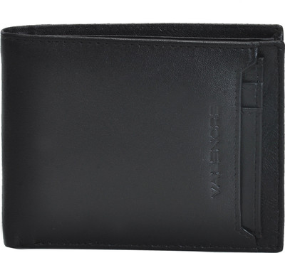 VALENORE Men Black Genuine Leather Wallet(5 Card Slots)