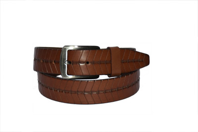 

Pellezzari Men Casual Tan Genuine Leather Belt