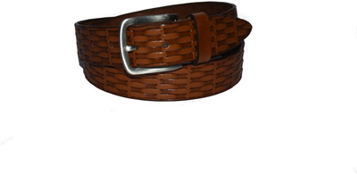 

Pellezzari Men Casual Tan Genuine Leather Belt