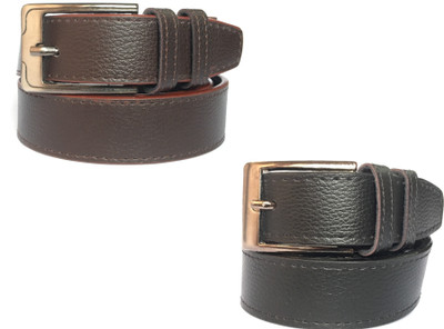 

Stylzone Men Casual, Formal Brown, Black Artificial Leather Belt, Black;brown