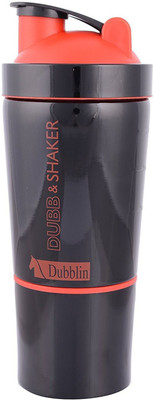 

DUBBLIN DUBB & SHAKER 650 ml Shaker(Pack of 1, Black), Black & stainless