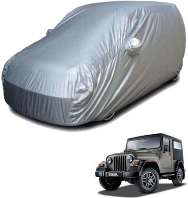 Vheelocityin Car Cover For Mahindra Thar (With Mirror Pockets)(Silver)