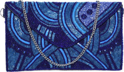 

Diwaah Party Blue Clutch
