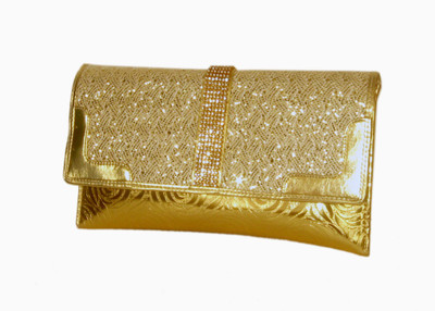 

Sky Marketings Party Gold Clutch