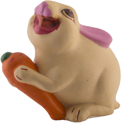 

Shabana Art Potteries Handmade Terracotta\Clay Rabbit Bank Coin Bank(Multicolor)