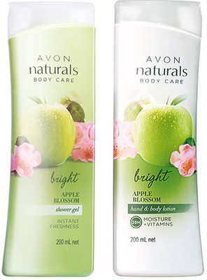 

Avon Anew Naturals Bright Aplle Blossom Body Lotion & Shower Gel (combo set)(Set of 2)