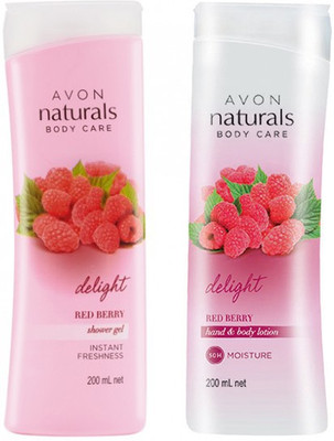 

Avon Anew Naturals Red Berry Body Lotion & Shower Gel (combo set)(Set of 2)