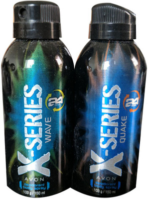 

Avon X-Series Quake & Wave Deodorant Spray - For Men(300 ml, Pack of 2)