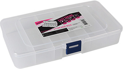

HOKIPO 6 Compartments Plastic Storage Box for Storing Various Items(White)