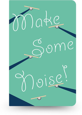 

inkFlap A5 Journal(FlapBook Thin Premium Plain Notebook - Make Some Noise, Green)