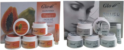 

Glow Right (PAPAYA Facial Cream 300g + SILVER Facial Cream 300g) 600 g(Set of 6)