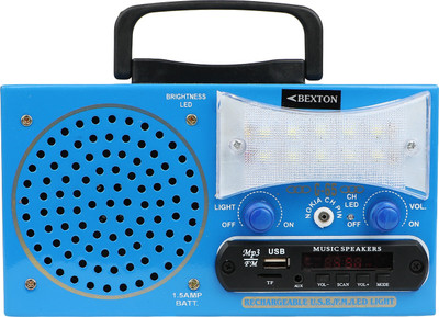 

Bexton Rechargeable Multimedia G65 LED with USB/AUX/TF and Remote FM Radio(Blue)