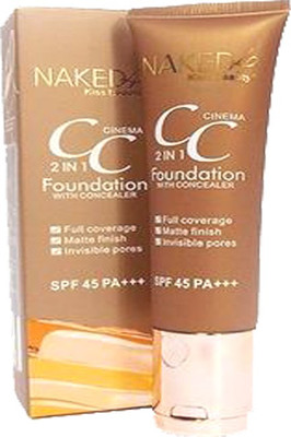 

Kiss Beauty CC 2 In 1 Concealer SPF 45 PA++ Matte Foundation(Beige)