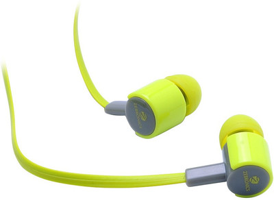 Zebronics EM 850 with mic Wired Headset with Mic(Green, In the Ear)