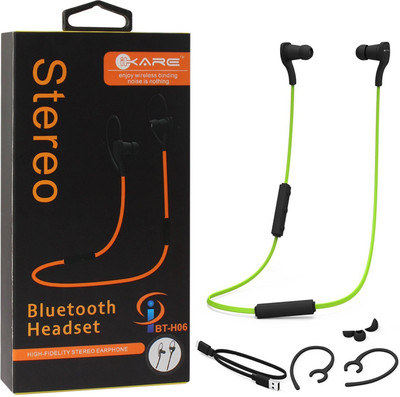 

iKare BT-H06 Bluetooth Headset with Mic(Green, In the Ear)