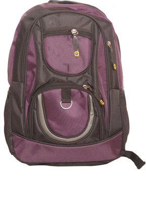 CARRY MEE 16 inch Laptop Backpack(Purple, Black), Black;purple