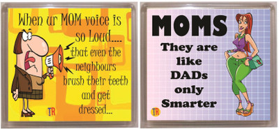 

Thoughtroad MOMS SMARTER VOICE Fridge Magnet Pack of 2