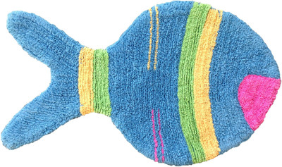 

MODERN HOMES Cotton Baby Bath Mat(Light Blue