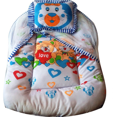 

pluto kids Cotton Infants COTTON PADDED Mosquito Net(Blue, Orange, Pink)
